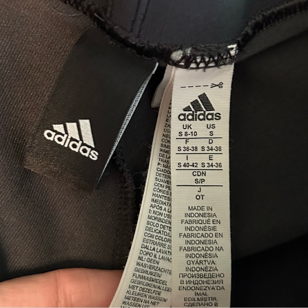 Adidas Women’s Sport ID Tights Leggings Charcoal Gray Coral Sport Elastic Small - Picture 6 of 7